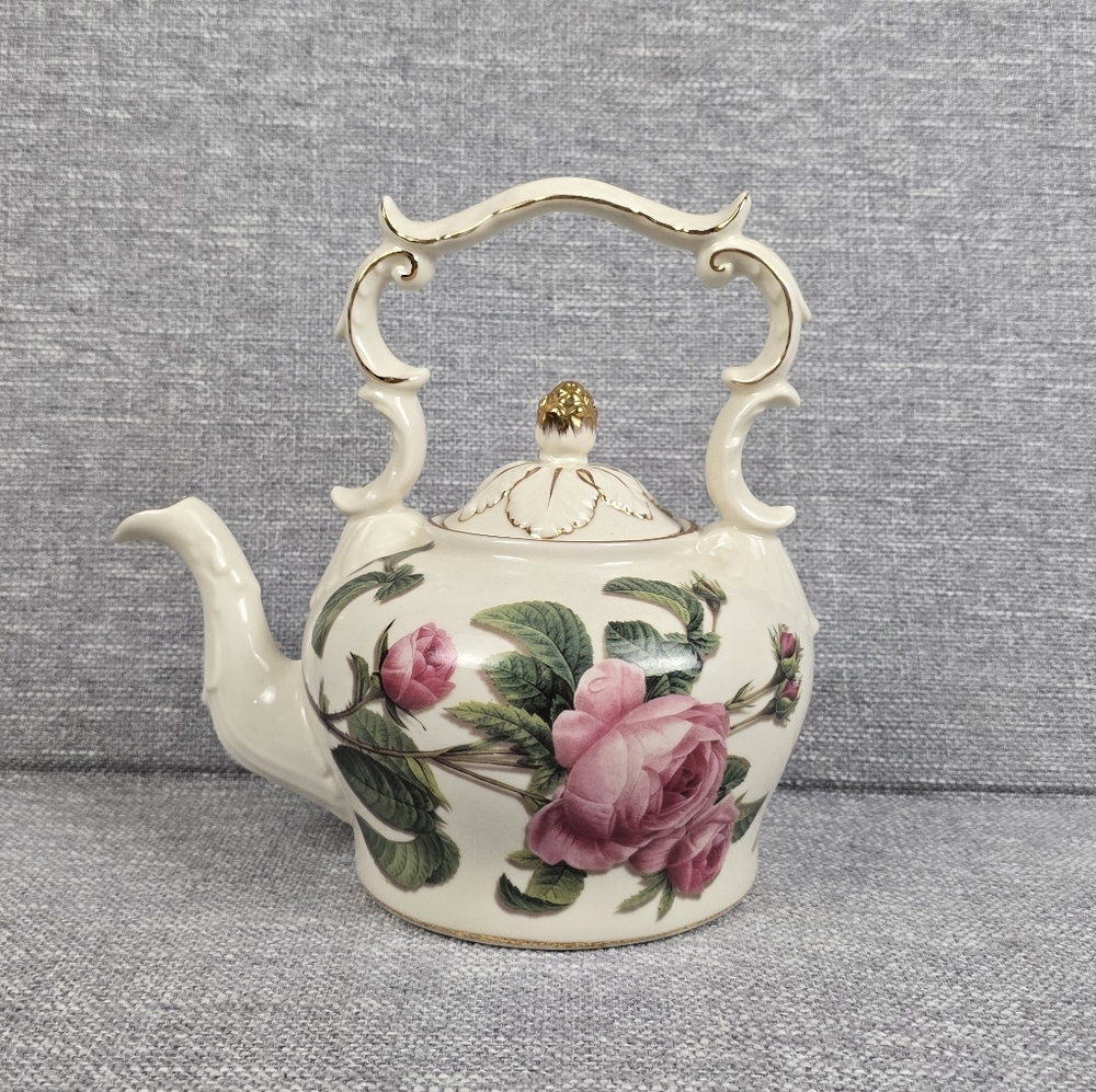 Burton & Burton Romantic Rose Porcelain Tea Pot 50oz
